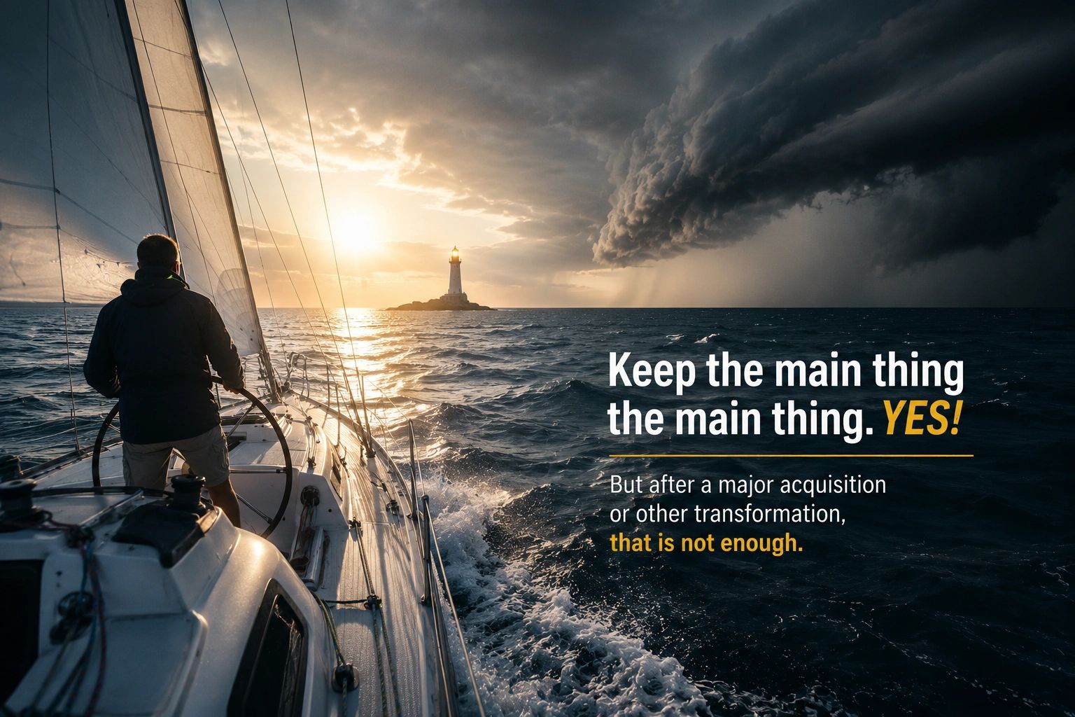 Keep the Main Thing the Main Thing